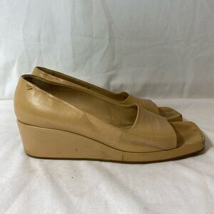 Bottega Veneta Tan Wedge Shoes